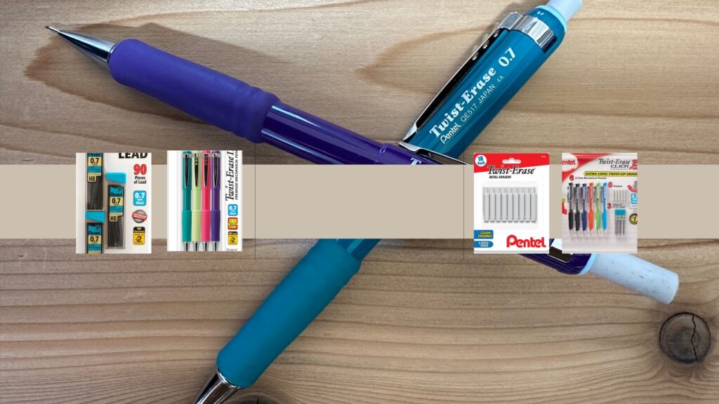 Pentel Twist Erase Click Pencils made in Japan