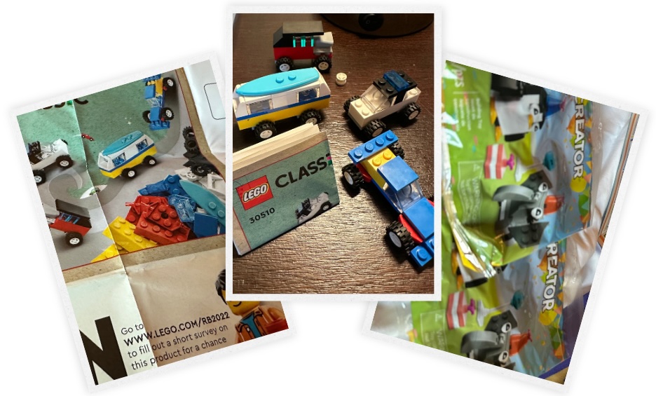 The loot from the Legoland Hotel scavenger hunt