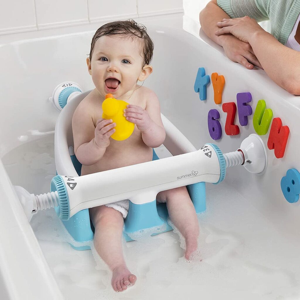 Summer My Bathtub Baby Seat for Sit-Up Bathing Provides Backrest Support Suction Cups for Stability May Pose Danger Bath Seats are NOT Recommended for Babies