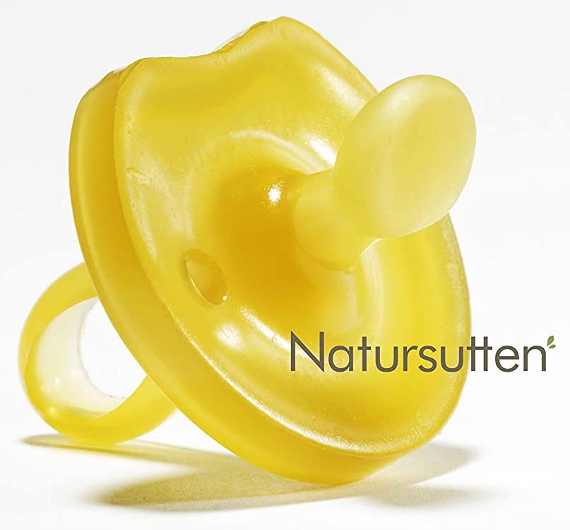 Natursutten Orthodontic Pacifier 0-6 Months - Natural Rubber Pacifier - Eco-Friendly, BPA-Free Newborn Pacifier - Butterfly - Made in Italy - 1 Piece
