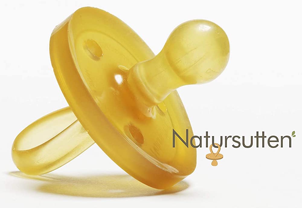 Natursutten Pacifier 6-12 Months - Natural Rubber Pacifier - Eco-Friendly, BPA-Free Round Infant Pacifier - Newborn Essentials Made in Italy - 1 Piece