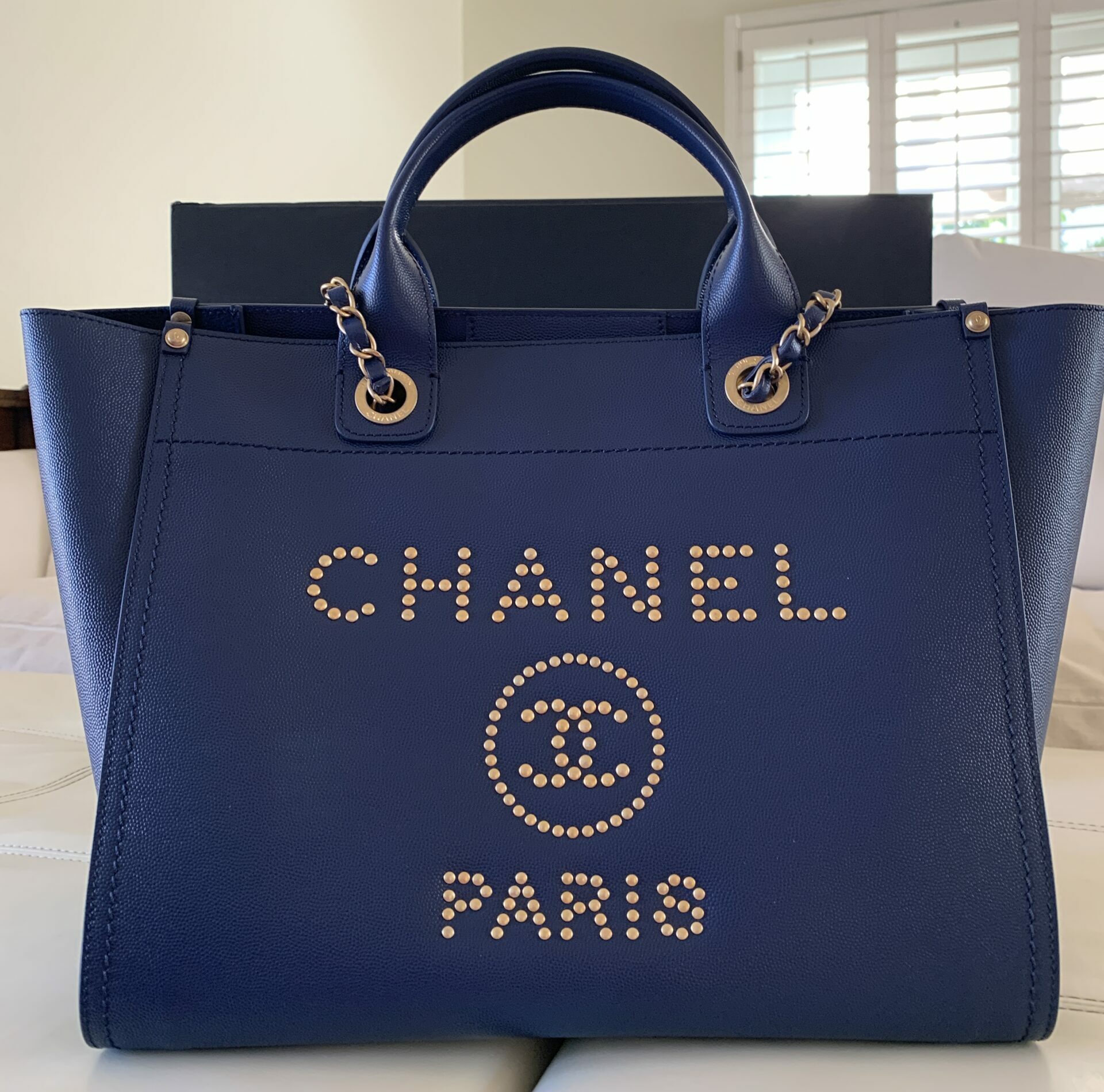 Chanel 2023 Striped Deauville Tote  Black Totes Handbags  CHA894984   The RealReal