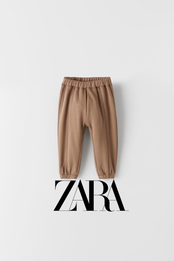 Zara Fleece-Lined Pants in Light Brown - Malibu Karina