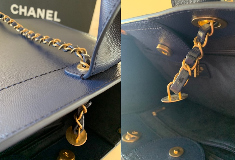 Chanel Deauville Woven Handles and Attachment Style