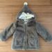 Zara Kids Kitty Hood Faux Fur Winter Coat Size 3/4 in Brown