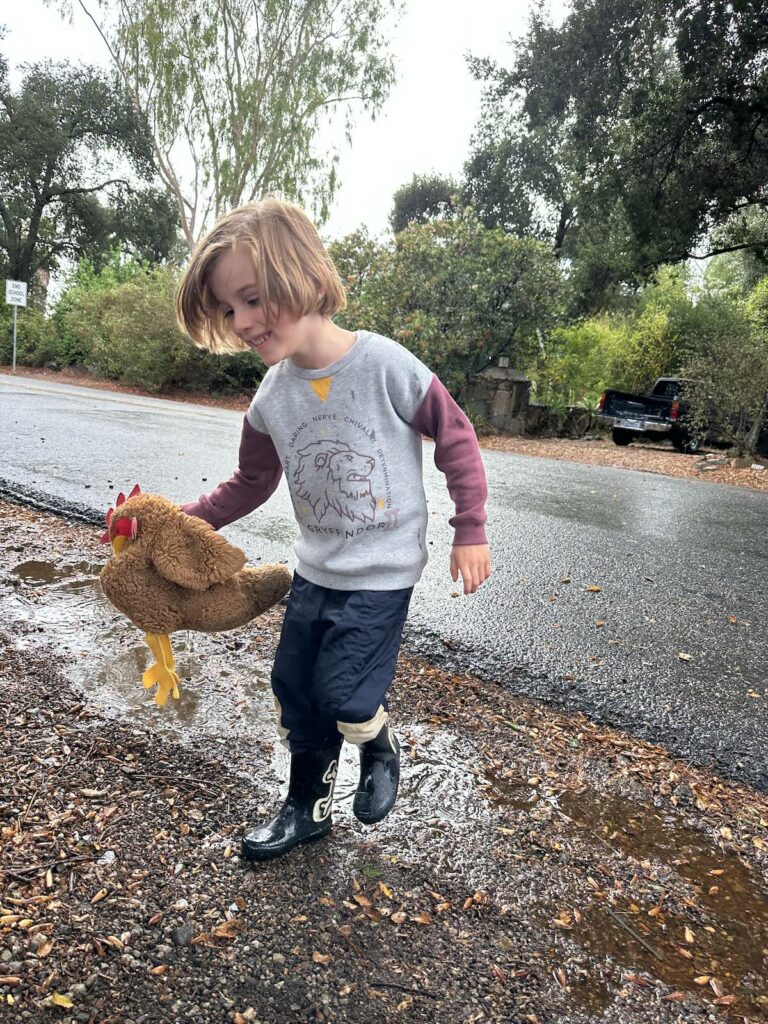 Splashin in puddles is FUN for any kid