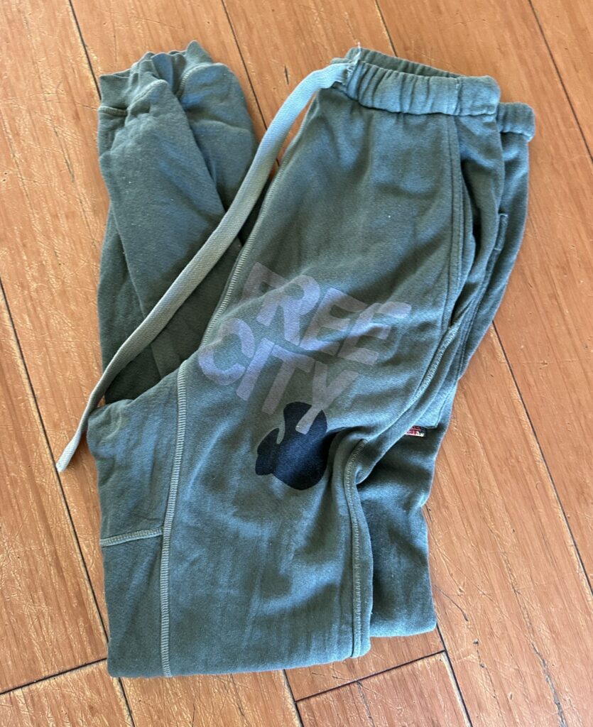 FREE CITY Fluffy Luxury Superfluff PocketLux Terry Lounge Pant Sweats in BUSH Green - A detailed REVIEW