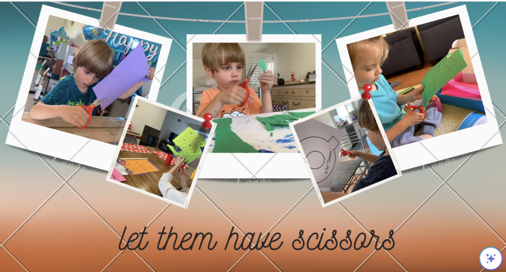 Can't wait for school to start said every parent ever - keep your little pre-k kindergarten 1st grade age kiddo busy with some construction paper and scissors. little kids love to cut things out they feel so proud for being able to use kid-safe scissors. So let them!