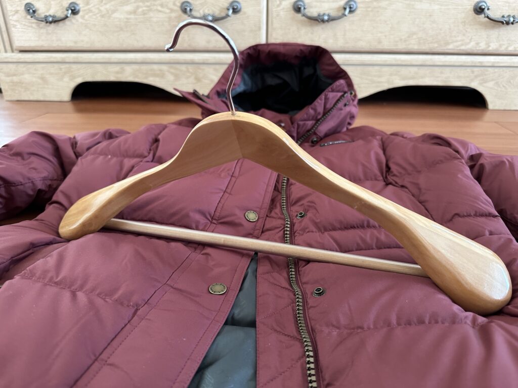 Keep your winter coats looking great and invest in these affordable wooden coat hangers which are thick and heavy duty from Amazon.