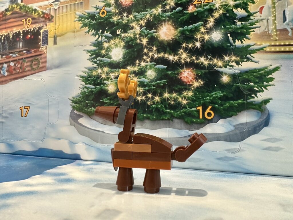 The LEGO City Advent Calendar Day 3 is a Reindeer Just add a Red Nose and He Becomes Rudolph