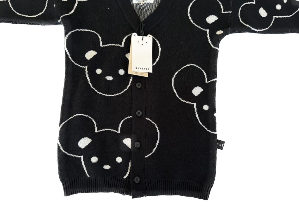 Hux baby mouse print front closure cardigan sweater coat new with tags - rare and hard to find