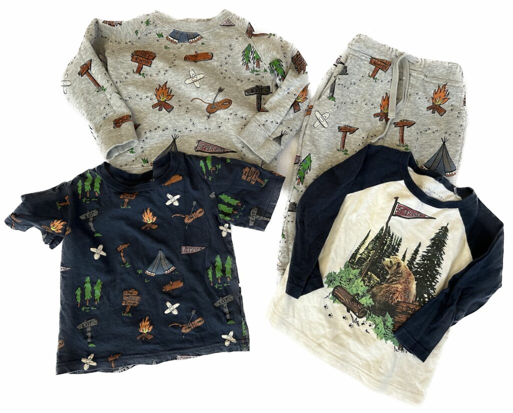 Stella McCartney 2 Toddler 24 Month Baby Camp Print Sweatshirt Joggers T-shirt and L/S Tee