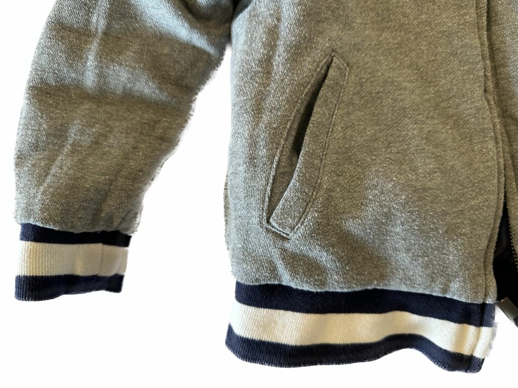 GAP x Sarah Jessica Parker Kids / Toddler Boys Reversible Letterman Jacket with Collegiate Navy White Stripes and Cotton Body
