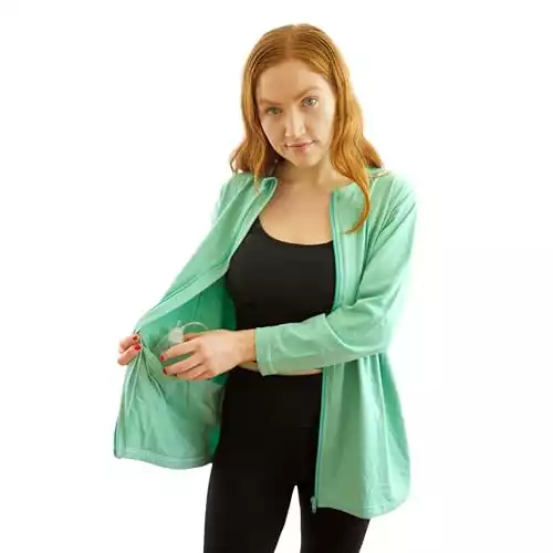 Mastectomy Recovery Top with Drain Pockets & Drainage Tube Fasteners