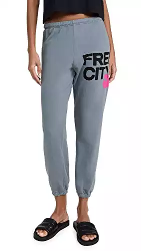 FREECITY Women's Large Sweatpant, Grey Art, XSmall