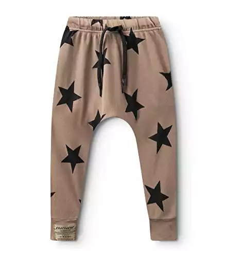 NUNUNU Baggy Harem Sweatpants with Stars