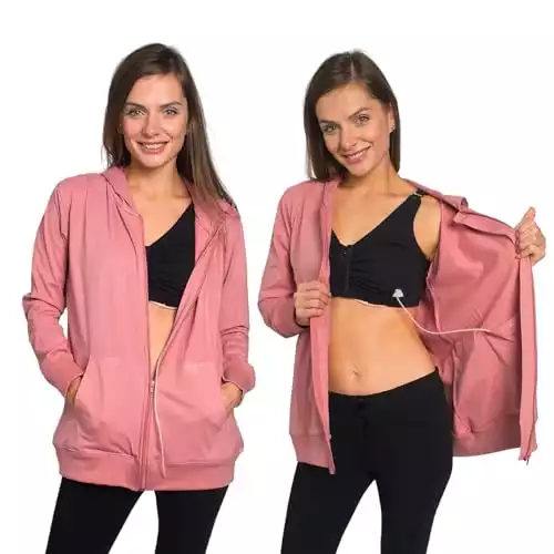 Mastectomy Recovery Hoodie with Drain Pockets
