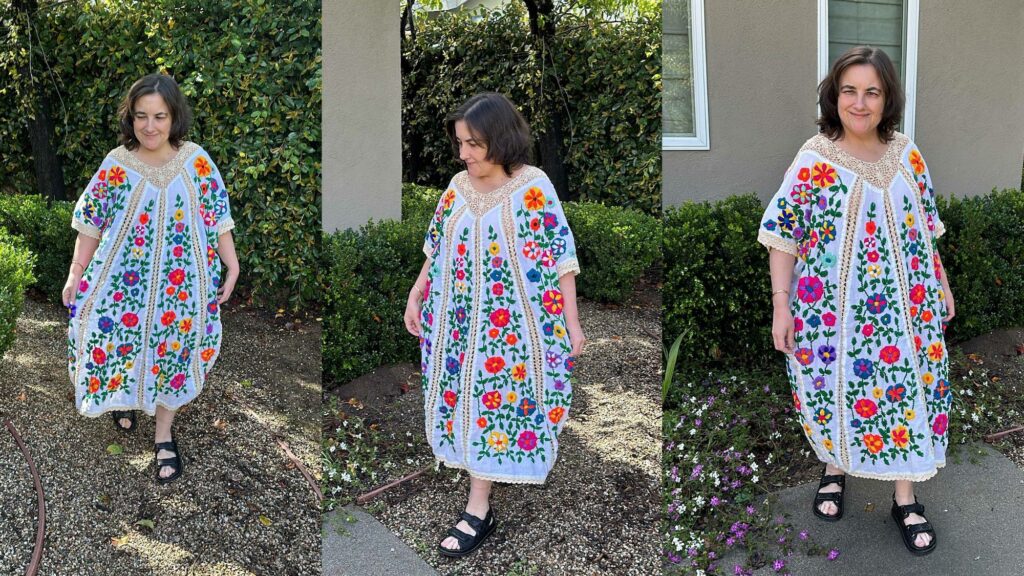 Free People x MOMO Bella Flor Embroidered Kaftan Dress FULL Review on a Petite-friendly body and curvy frame
