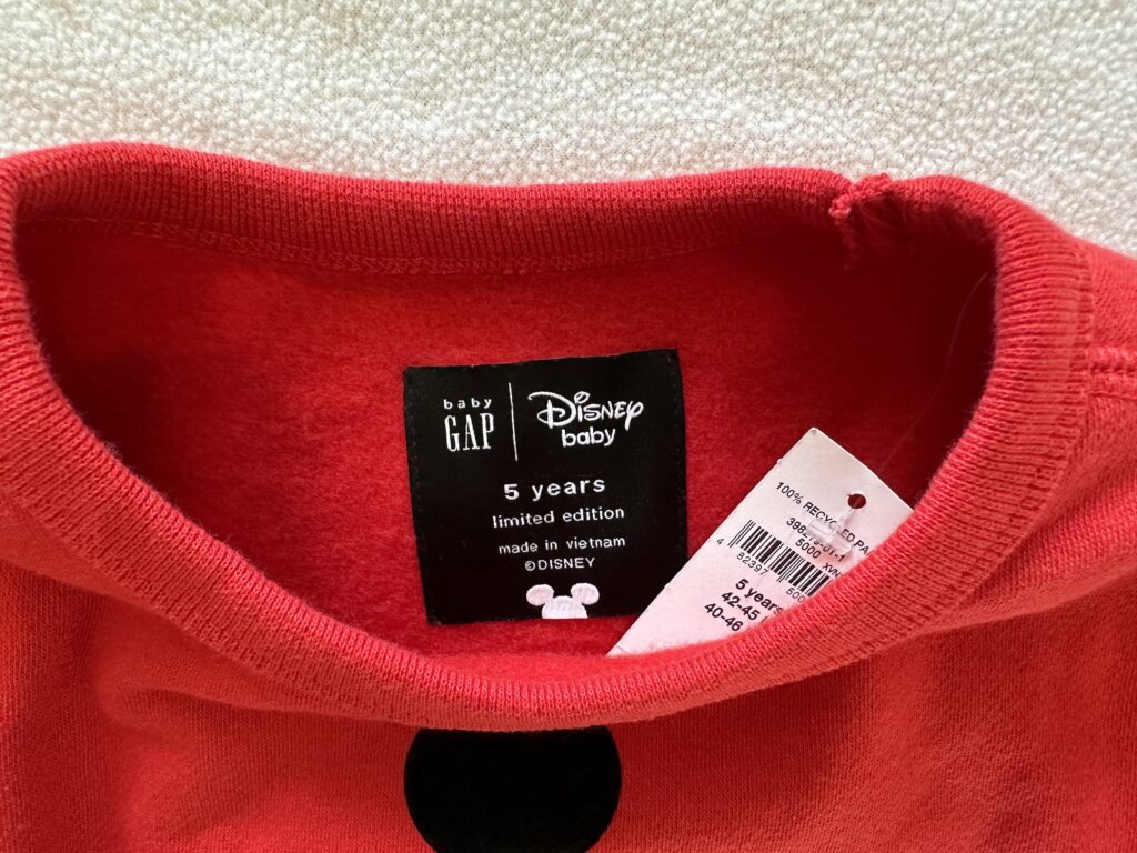 Baby Gap Disney Baby 5 Years Limited Edition Mickey Mouse Sweatshirt for SALE