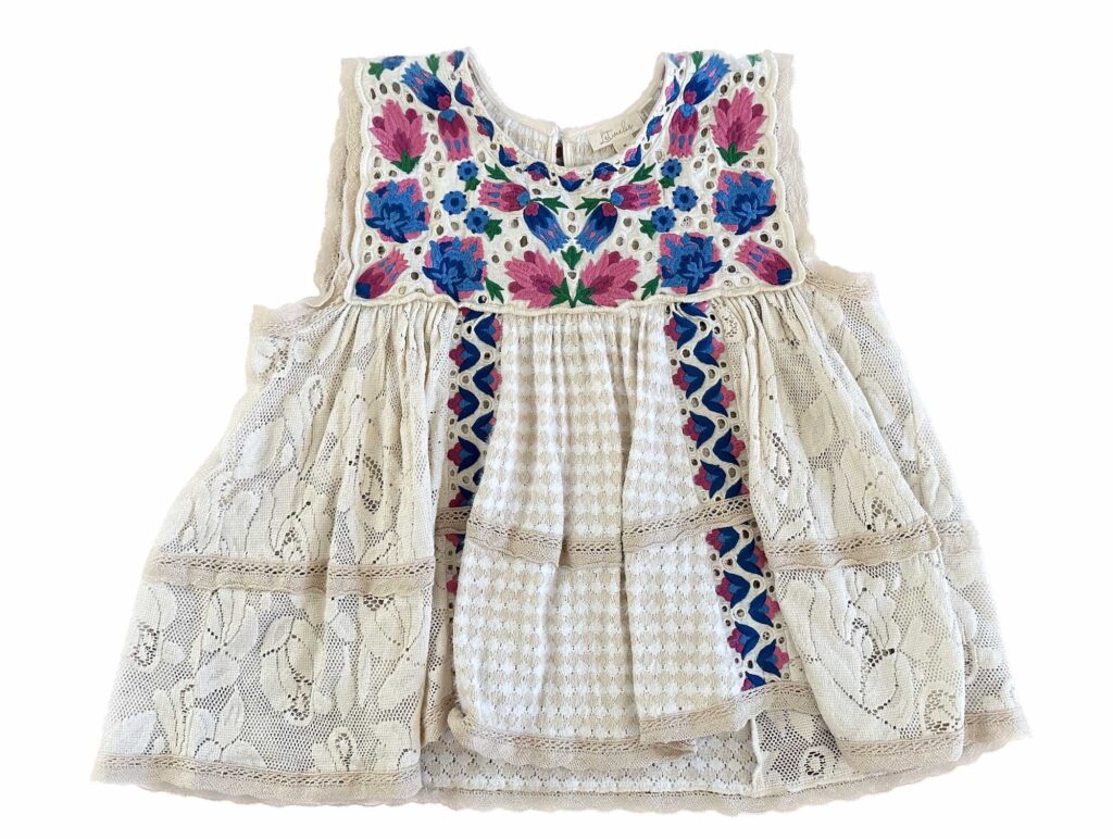 Anthropologie Let Me Be Sleeveless Embroidered Babydoll Blouse FOR SALE in size Medium M