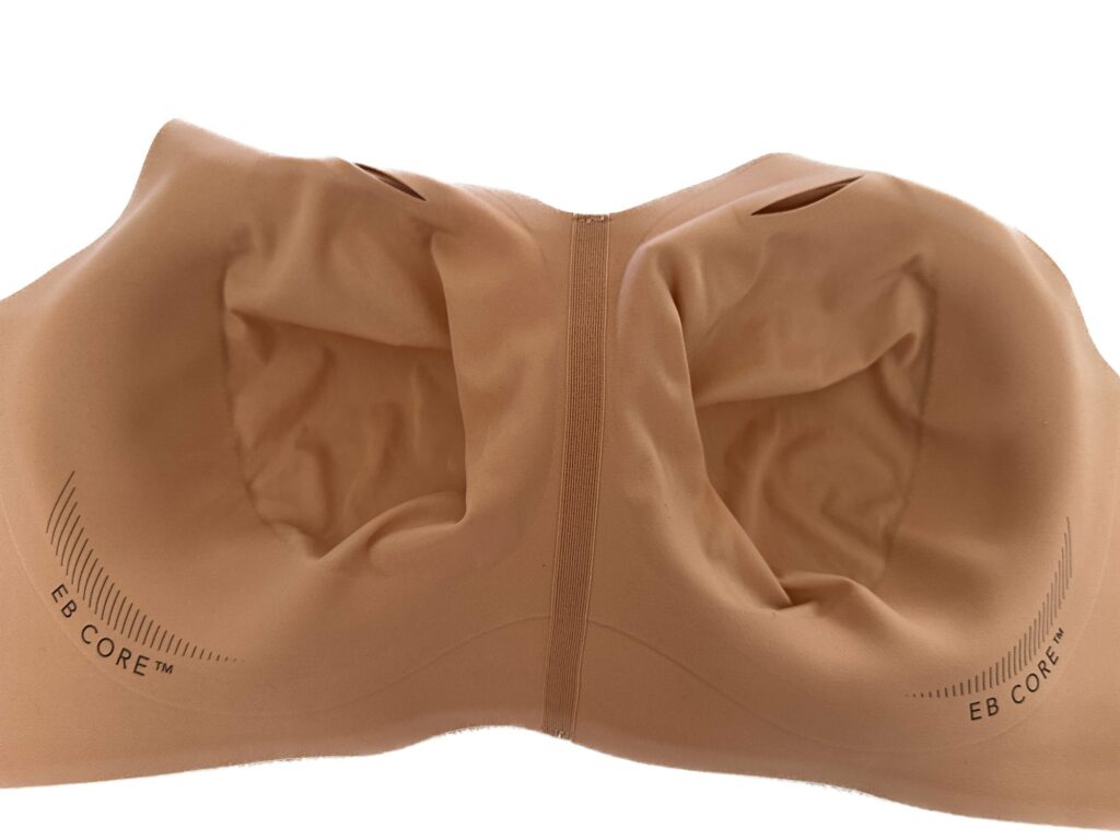 Removable pads inside the bra cups