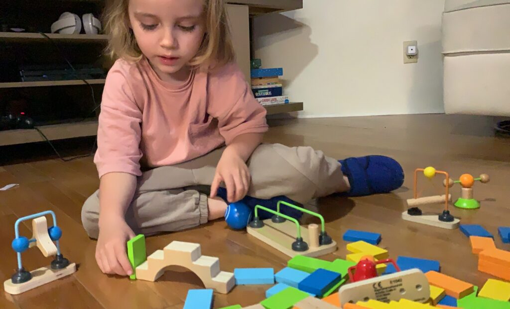 Dominoes and Toddler Finger Dexterity Fine Motor Skills